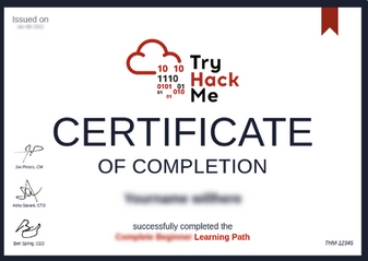 Certificate of Completion